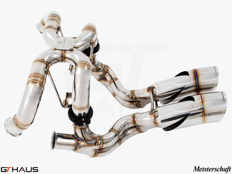 Premium exhaust system for Lamborghini Murcielago LP640 V12, featuring stainless steel construction and precision engineering.