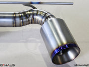 Premium exhaust system for Lotus Elise/Exige SC, showcasing high-quality stainless steel craftsmanship and design.