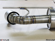 Premium exhaust system for Lotus Elise/Exige SC, showcasing high-quality stainless steel construction and precision welding.