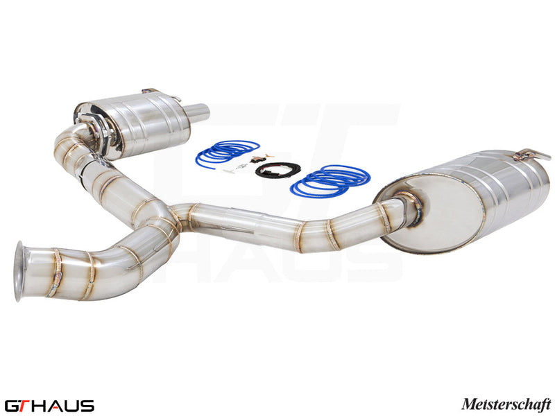 Premium performance exhaust system for Mercedes-Benz A205 C-convertible C400/450/43 AMG, featuring stainless steel construction.