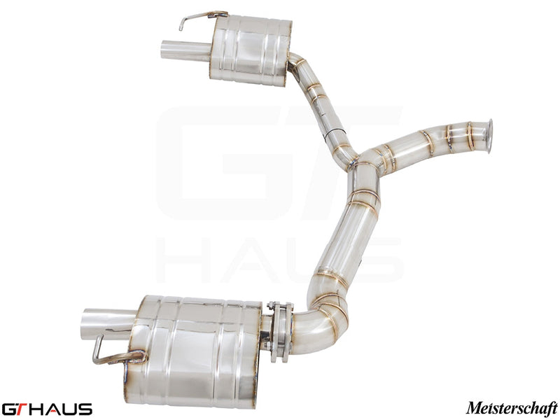 Premium exhaust system for Mercedes-Benz A205 C-convertible C400/450/43 AMG, featuring stainless steel construction and performance design.