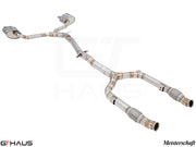 Premium performance exhaust system for Mercedes-Benz A205 C-convertible C400/450/43 AMG, featuring stainless steel construction.