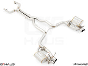 Premium stainless steel exhaust system for Mercedes-Benz A205 C63 convertible, enhancing performance and sound.