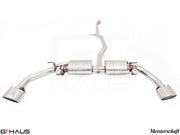 Premium exhaust system for Mercedes-Benz C117 CLA 45 AMG and CLA250, featuring stainless steel construction and dual tips.