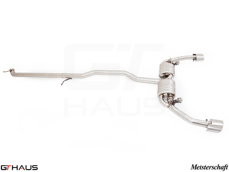Premium exhaust system for Mercedes-Benz C117 CLA 45 AMG and CLA250, featuring stainless steel construction and enhanced performance.