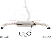 Premium performance exhaust system for Mercedes-Benz C117 CLA 45 AMG, featuring stainless steel construction and electronic valve control.
