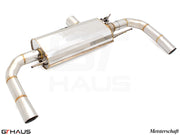 Premium Meisterschaft exhaust system for Mercedes-Benz C118 CLA45/45S AMG, featuring polished stainless steel construction.
