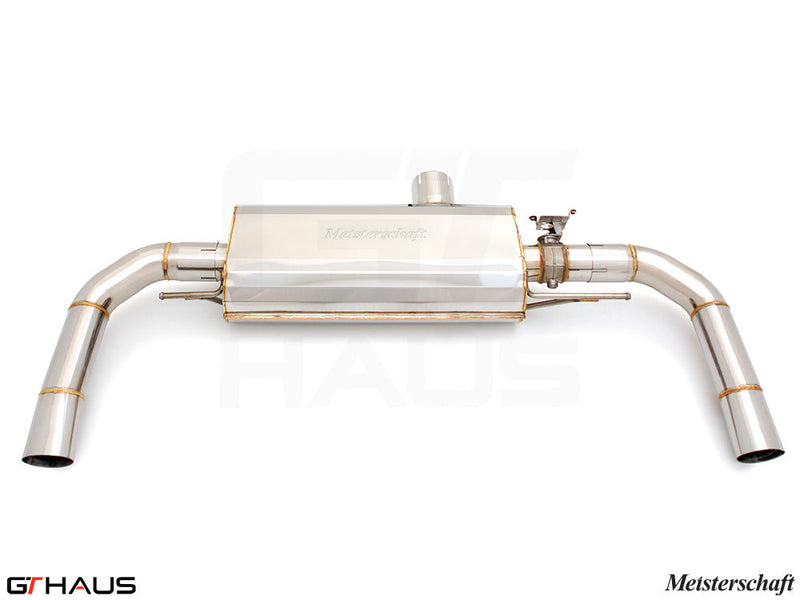 Premium Meisterschaft exhaust system for 2020+ Mercedes-Benz C118 CLA45/45S AMG, featuring stainless steel construction.