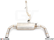 Premium Meisterschaft exhaust system for 2020+ Mercedes-Benz C118 CLA45/45S AMG, featuring stainless steel construction.
