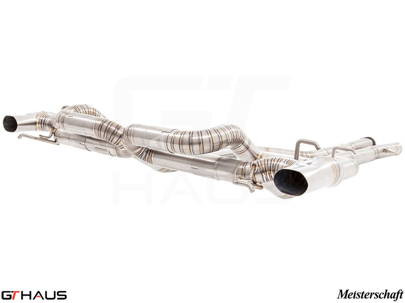 Premium stainless steel exhaust system for Mercedes-Benz C197 SLS Coupe/Roadster, enhancing performance and sound.