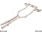 Premium stainless steel exhaust system for Mercedes-Benz C197 SLS Coupe/Roadster, enhancing performance and sound.