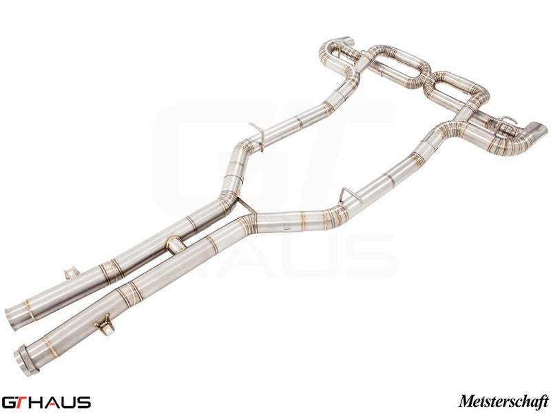 Premium stainless steel exhaust system for Mercedes-Benz C197 SLS Coupe/Roadster, enhancing performance and sound.