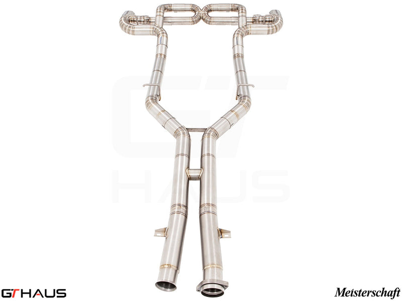 Premium stainless steel exhaust system for Mercedes-Benz C197 SLS Coupe/Roadster, enhancing performance and sound.