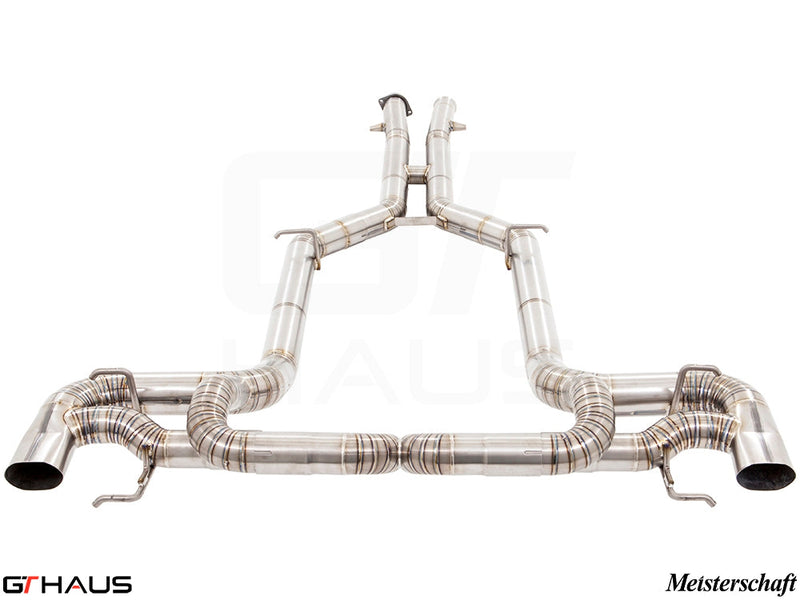 Premium stainless steel exhaust system for Mercedes-Benz C197 SLS Coupe/Roadster, enhancing performance and sound.