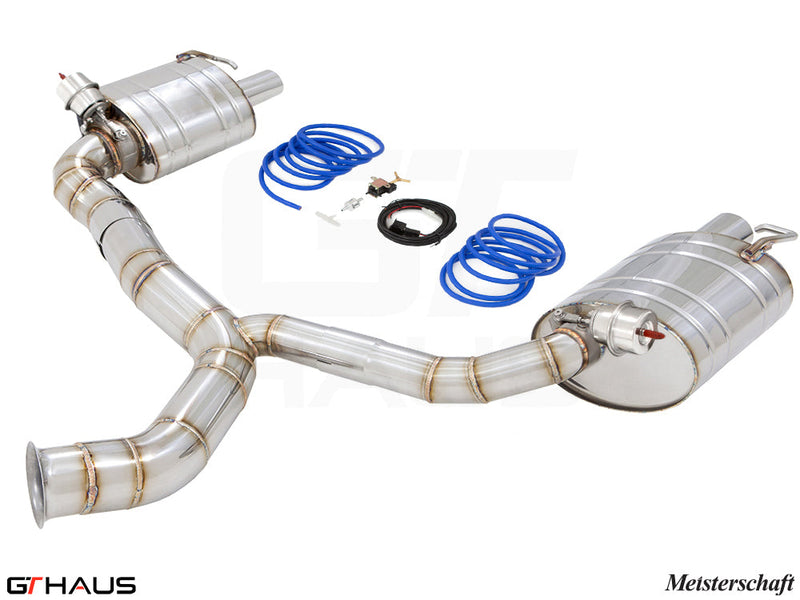 Premium exhaust system for Mercedes-Benz C205 C-Coupe C43 AMG, featuring stainless steel construction and electronic valve control.