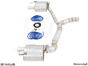 Premium exhaust system for Mercedes-Benz C205 C-Coupe C43 AMG (2017-2023) featuring stainless steel construction and electronic valve control.
