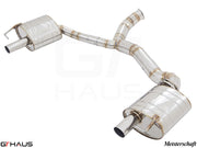 Premium exhaust system for Mercedes-Benz C205 C-Coupe C43 AMG, featuring dual tips and high-quality stainless steel construction.