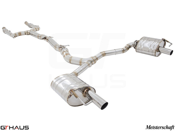 Premium stainless steel exhaust system for Mercedes-Benz C205 C-Coupe C43 AMG, enhancing performance and sound.