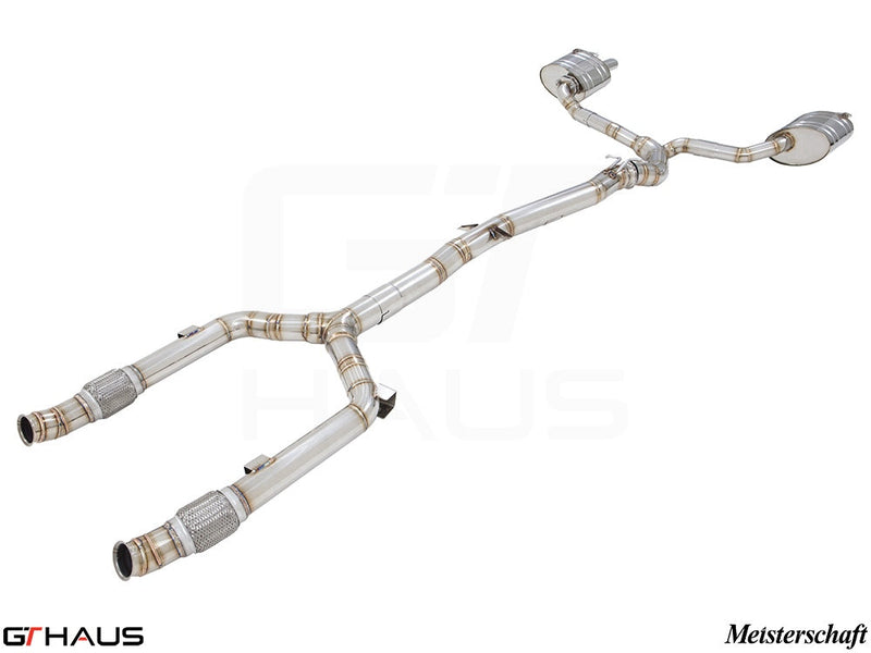 Premium performance exhaust system for Mercedes-Benz C205 C-Coupe C43 AMG, featuring stainless steel construction and enhanced sound.