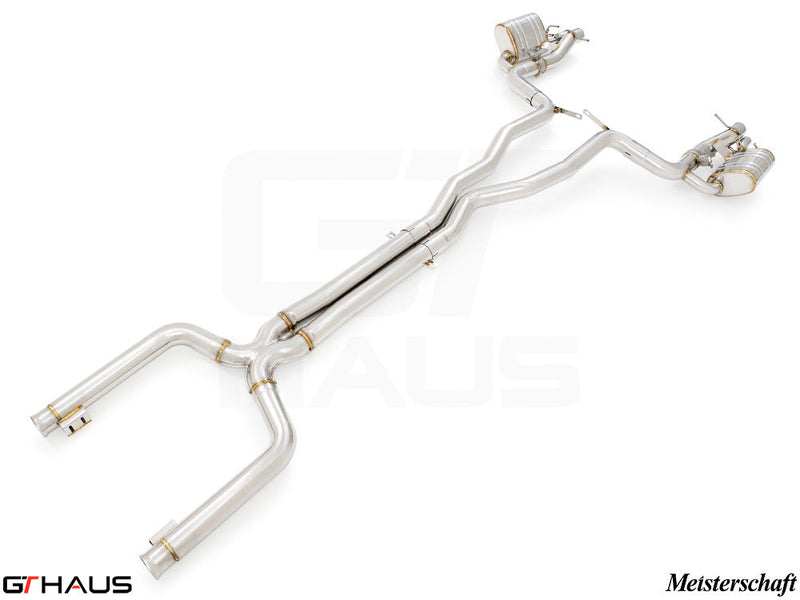 Premium stainless steel exhaust system for Mercedes-Benz C205 C-Coupe C63 V8 4.0 Bi-turbo, enhancing performance and sound.