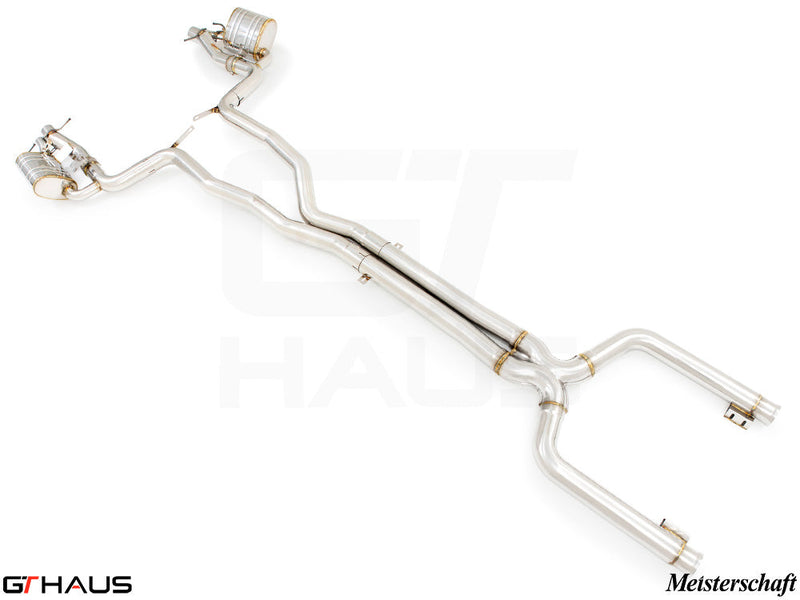 Premium performance exhaust system for Mercedes-Benz C205 C-Coupe C63 V8 4.0 Bi-turbo, enhancing sound and efficiency.