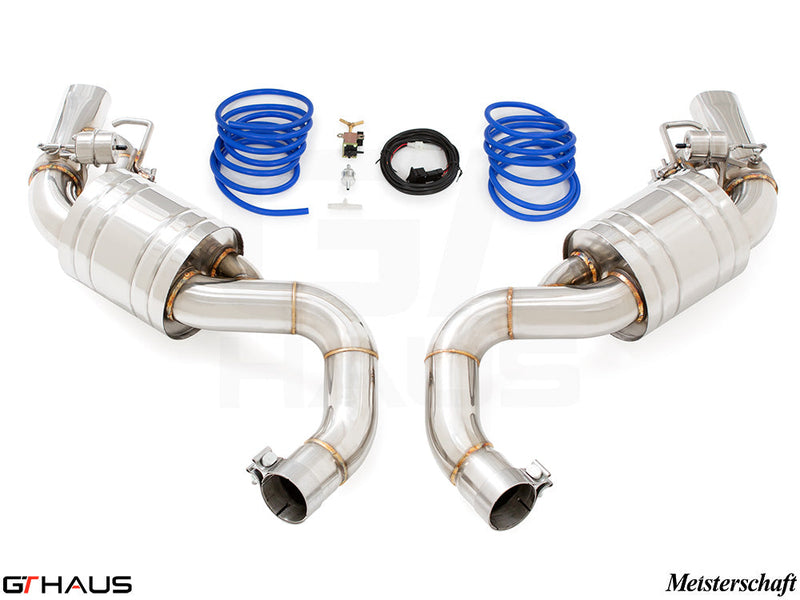 Premium exhaust system for Mercedes-Benz C217 S-Class Coupe S550/S560 featuring stainless steel construction and electronic valve control.