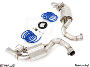 Premium stainless steel exhaust system for Mercedes-Benz C217 S-Class Coupe S550/S560 V8 Bi-Turbo, featuring electronic valve control.