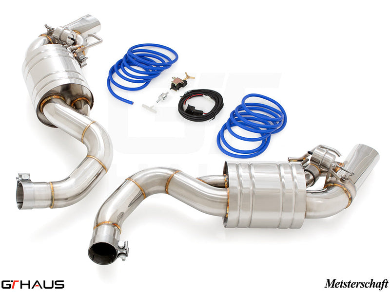 Premium exhaust system for Mercedes-Benz C217 S-Class Coupe S63, featuring stainless steel construction and electronic valve control.