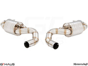 Premium exhaust system for Mercedes-Benz C217 S-Class Coupe S63, featuring stainless steel construction and dual tips.