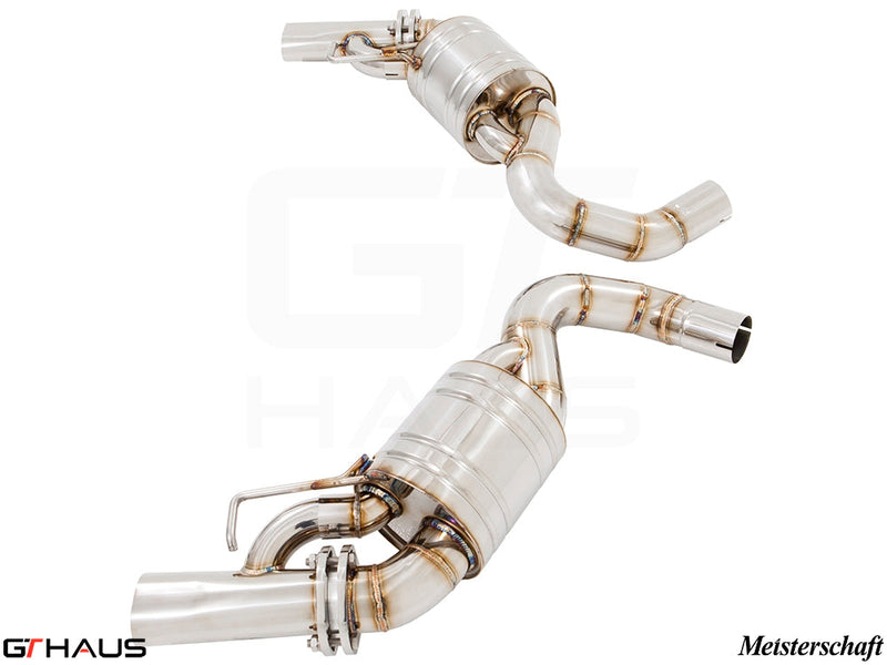 Premium exhaust system for Mercedes-Benz C217 S-Class Coupe S63, featuring stainless steel construction and performance design.