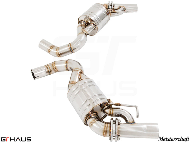 Premium performance exhaust system for Mercedes-Benz C217 S-Class Coupe S65, featuring stainless steel construction and precision design.