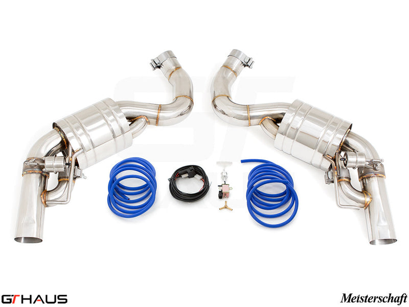 Premium exhaust system for Mercedes-Benz C217 S-Class Coupe S65 AMG, featuring stainless steel construction and electronic valve control.