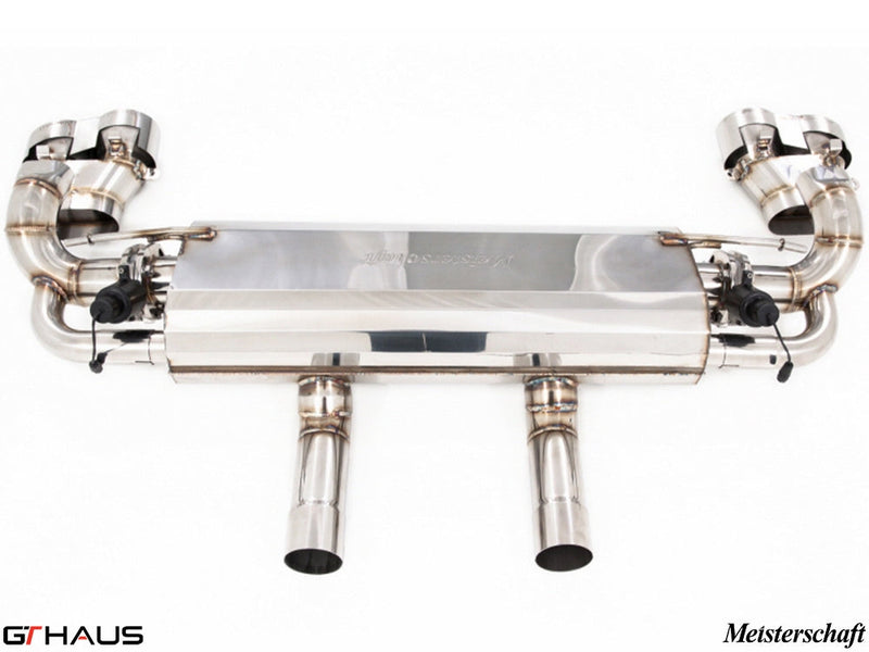 Premium exhaust system for Mercedes-Benz GLE63s AMG, featuring dual tips and electronic valve control for enhanced performance.