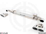 Premium exhaust system for Mercedes-Benz GLE63s AMG, featuring stainless steel construction and dual tips.