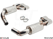 Premium Meisterschaft exhaust system for Mercedes-Benz R230 SL-Class SL500, featuring stainless steel construction and performance design.