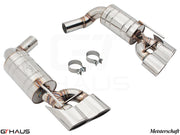 Premium stainless steel exhaust system for Mercedes-Benz R230 SL55 AMG, enhancing performance and sound.