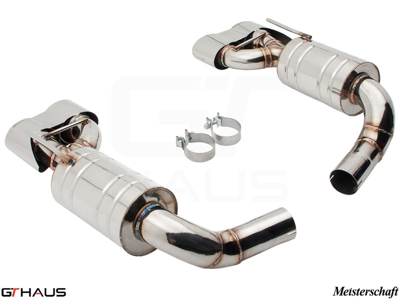 Premium stainless steel exhaust system for Mercedes-Benz R230 SL55 AMG, enhancing performance and sound.