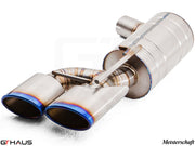 Premium exhaust system for Mercedes-Benz R230 SL-Class SL55 AMG, featuring dual tips and high-quality stainless steel construction.