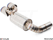 Premium exhaust system for Mercedes-Benz R230 SL-Class SL55 AMG, featuring stainless steel construction and performance design.