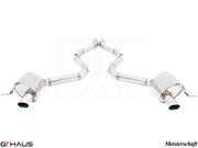 Premium exhaust system for Mercedes-Benz R231 SL-Class SL400 V6 Turbo, featuring stainless steel construction and dual tips.