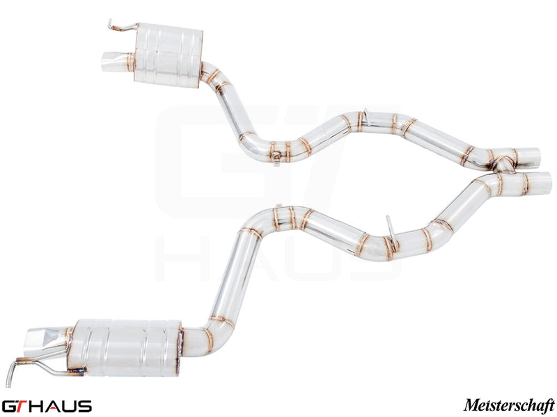 Premium exhaust system for Mercedes-Benz R231 SL-Class SL400 V6 Turbo, featuring stainless steel construction and precision design.