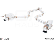 Premium exhaust system for Mercedes-Benz R231 SL-Class SL500/550, featuring stainless steel construction and dual tips.