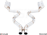 High-performance exhaust system for Mercedes-Benz R231 SL-Class SL500/550 5.5L V8 Turbo, featuring stainless steel construction.