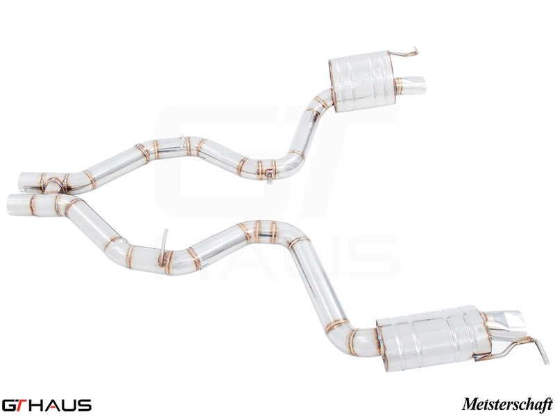 Premium stainless steel exhaust system for Mercedes-Benz R231 SL63 AMG V8, enhancing performance and sound.