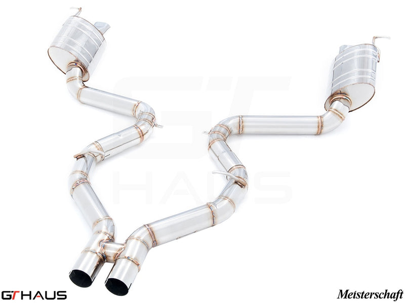 Premium stainless steel exhaust system for Mercedes-Benz R231 SL63 AMG V8, enhancing performance and sound.