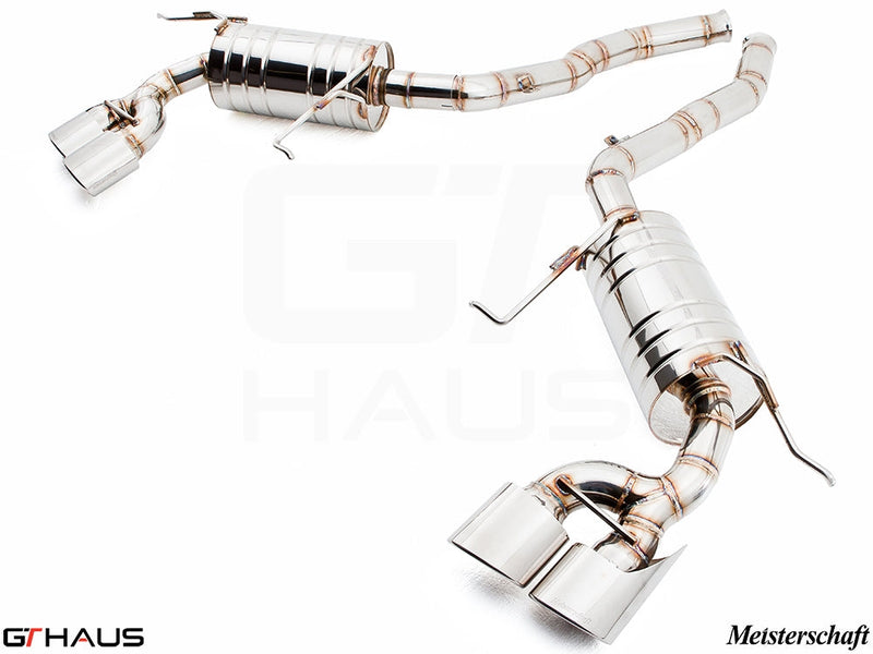 Premium stainless steel exhaust system for Mercedes-Benz W164 ML63 AMG, enhancing performance and sound.