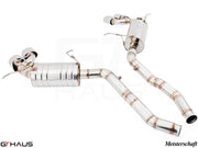 Premium stainless steel exhaust system for Mercedes-Benz W164 ML63 AMG, enhancing performance and sound.