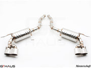 Premium exhaust system for Mercedes-Benz W164 ML63 AMG, featuring stainless steel construction and dual tips.