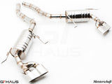 Premium stainless steel exhaust system for Mercedes-Benz W164 ML63 AMG, enhancing performance and sound.