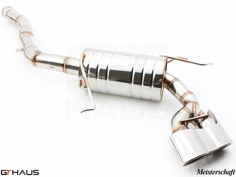 Premium stainless steel exhaust system for Mercedes-Benz W164 ML63 AMG, enhancing performance and sound.
